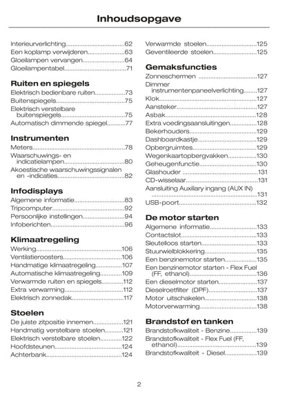 2009-2010 Ford Mondeo Owner's Manual | Dutch