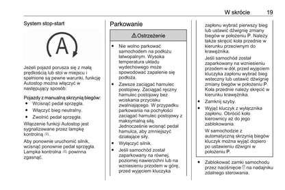 2019-2020 Opel Corsa Bedienungsanleitung | Polnisch