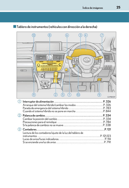 2017-2019 Lexus RX 450h/RX 450hL Bedienungsanleitung | Spanisch
