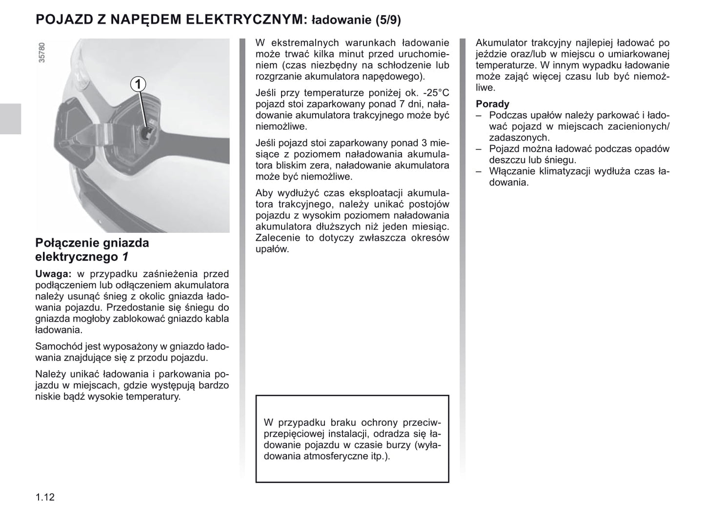 2018-2019 Renault Zoe Owner's Manual | Polish