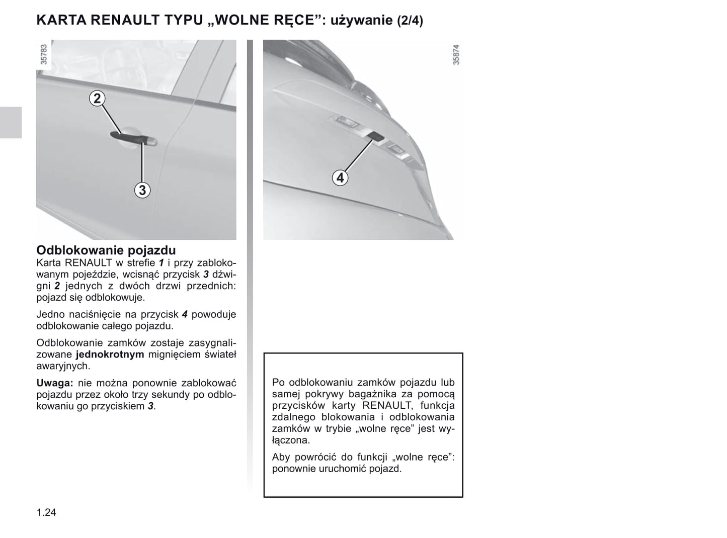 2018-2019 Renault Zoe Owner's Manual | Polish