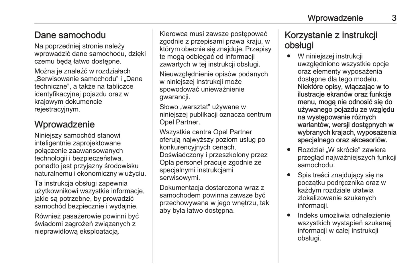 2020 Opel Crossland X Owner's Manual | Polish