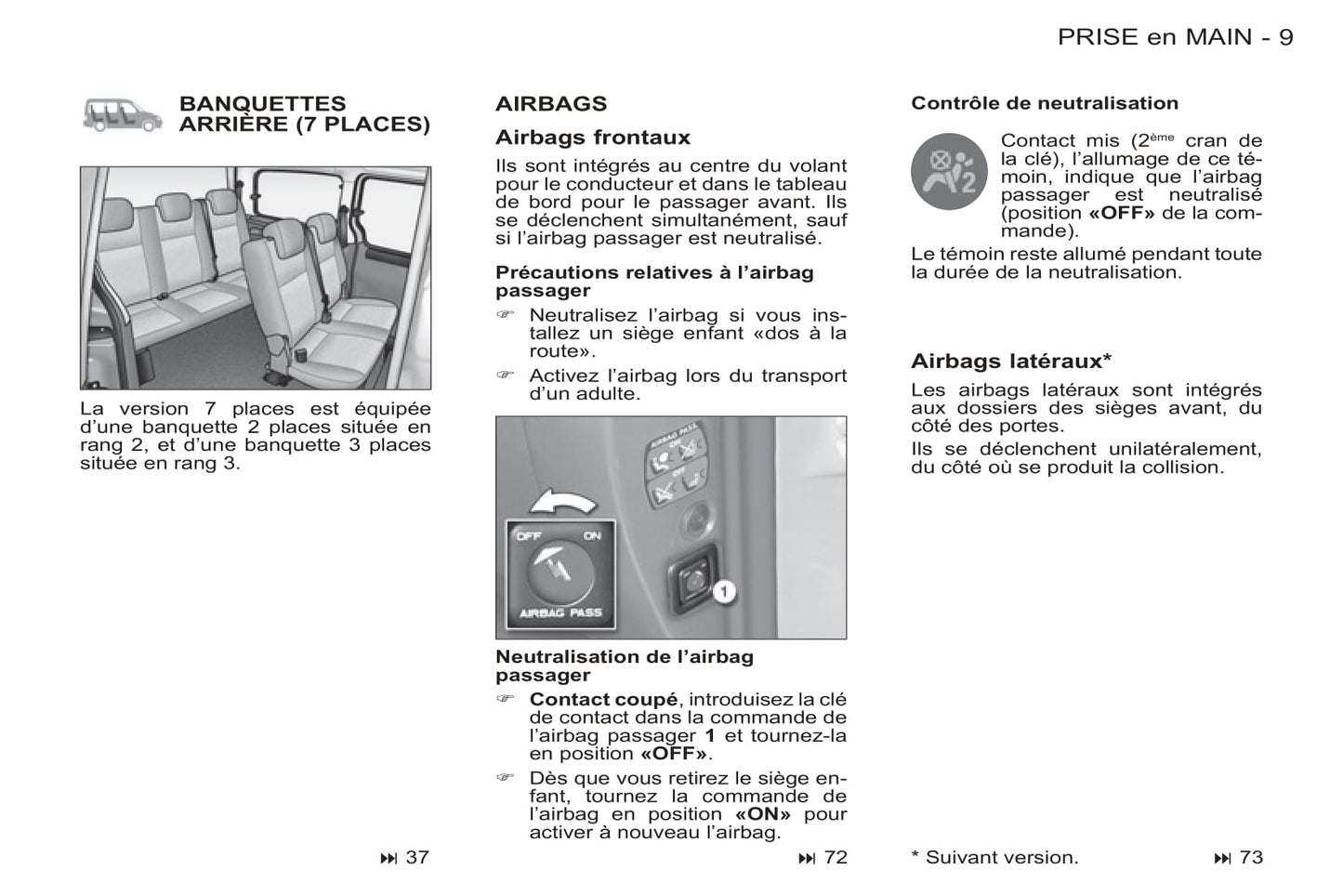 2011-2015 Peugeot Partner Origin Bedienungsanleitung | Französisch