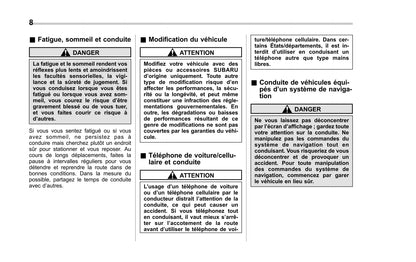 2017 Subaru Forester Owner's Manual | French