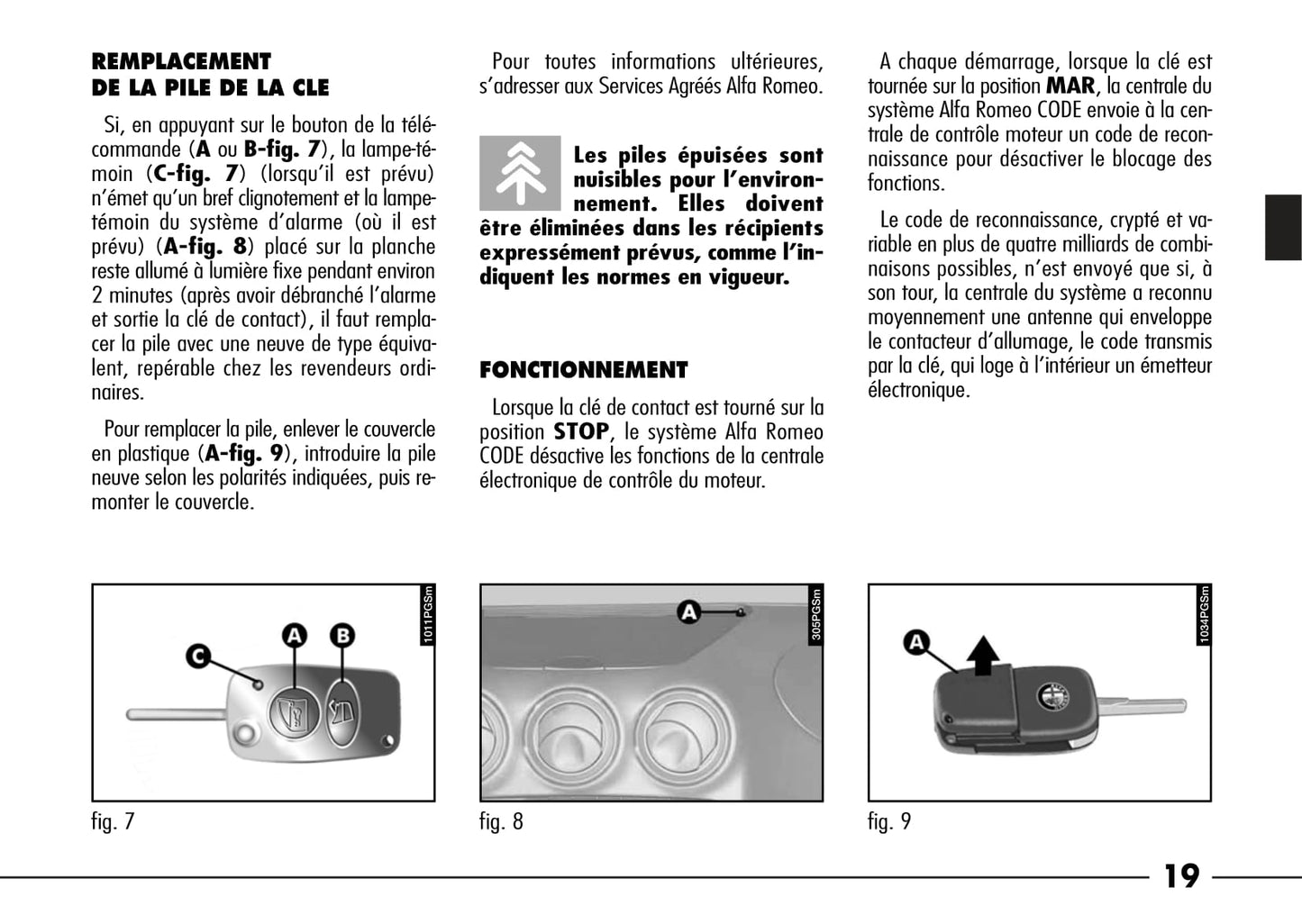 2003-2007 Alfa Romeo 166 Bedienungsanleitung | Französisch