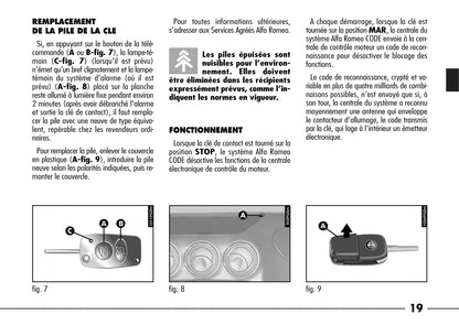 2003-2007 Alfa Romeo 166 Bedienungsanleitung | Französisch