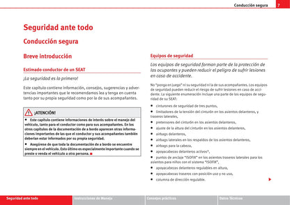 2006-2009 Seat Altea XL Bedienungsanleitung | Spanisch