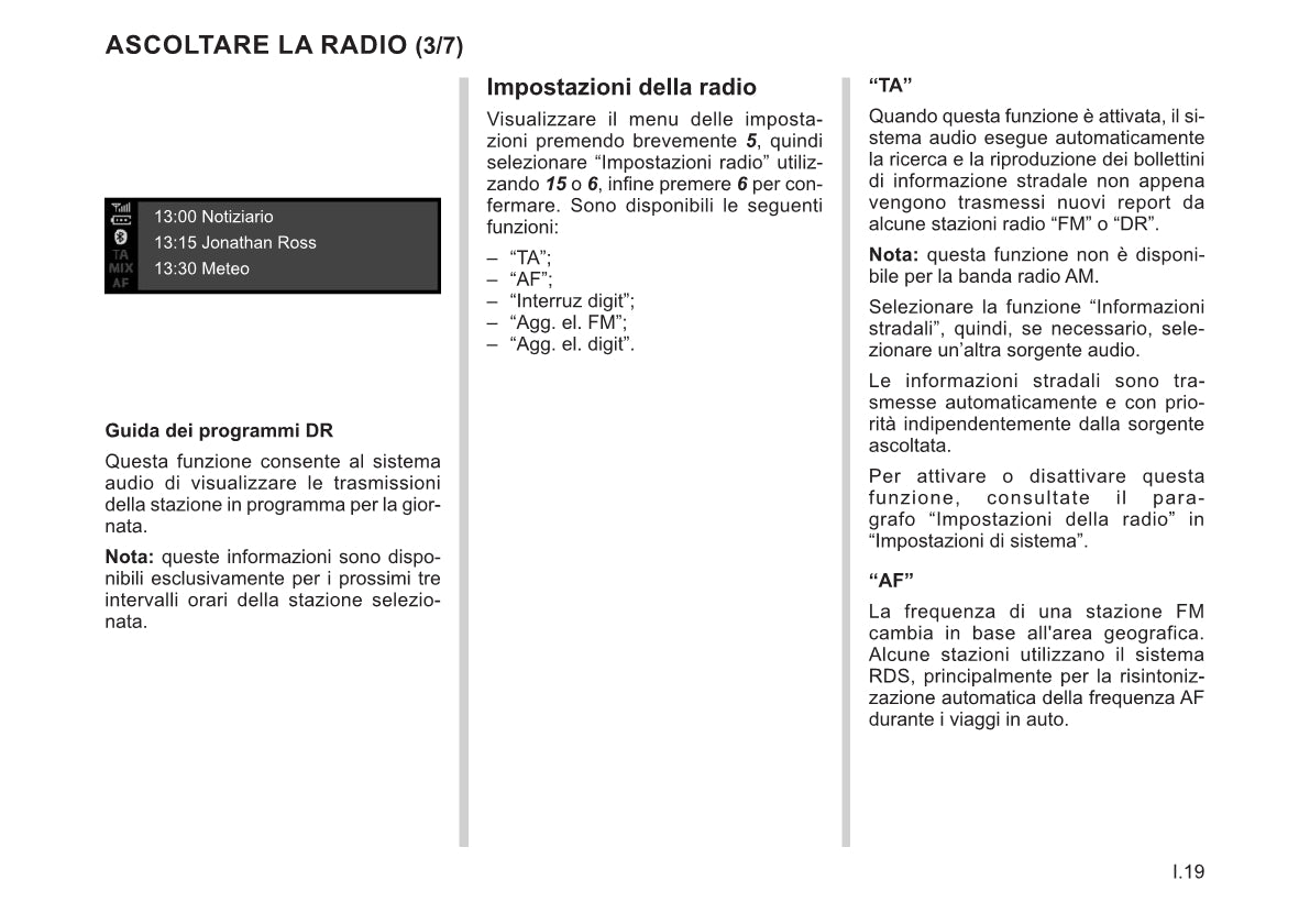 Renault Radio Connect R&Go Libretto D'istruzioni  2022