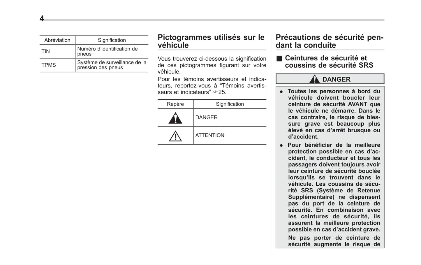 2014-2019 Subaru WRX Bedienungsanleitung | Französisch