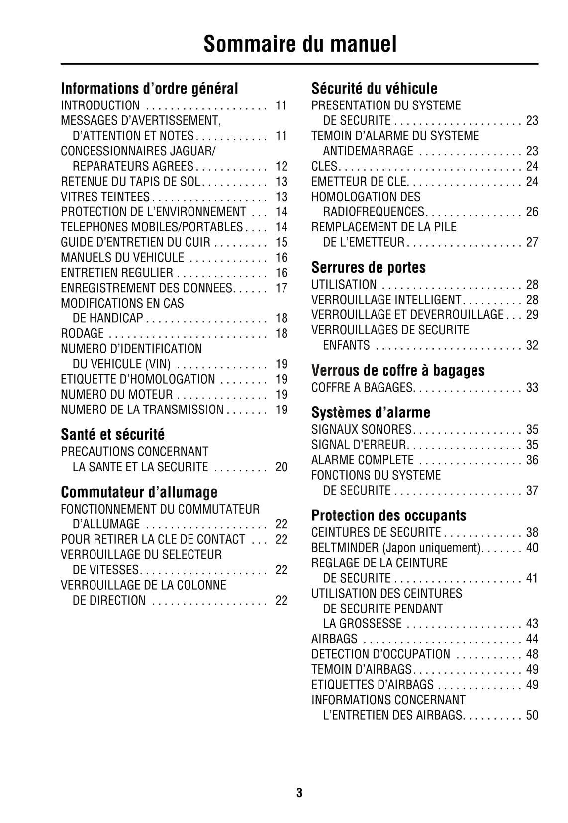 2008-2009 Jaguar X-Type Owner's Manual | French