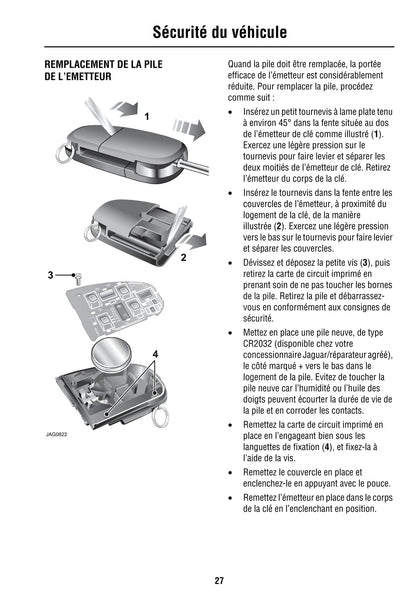 2001-2008 Jaguar X-Type Bedienungsanleitung | Französisch