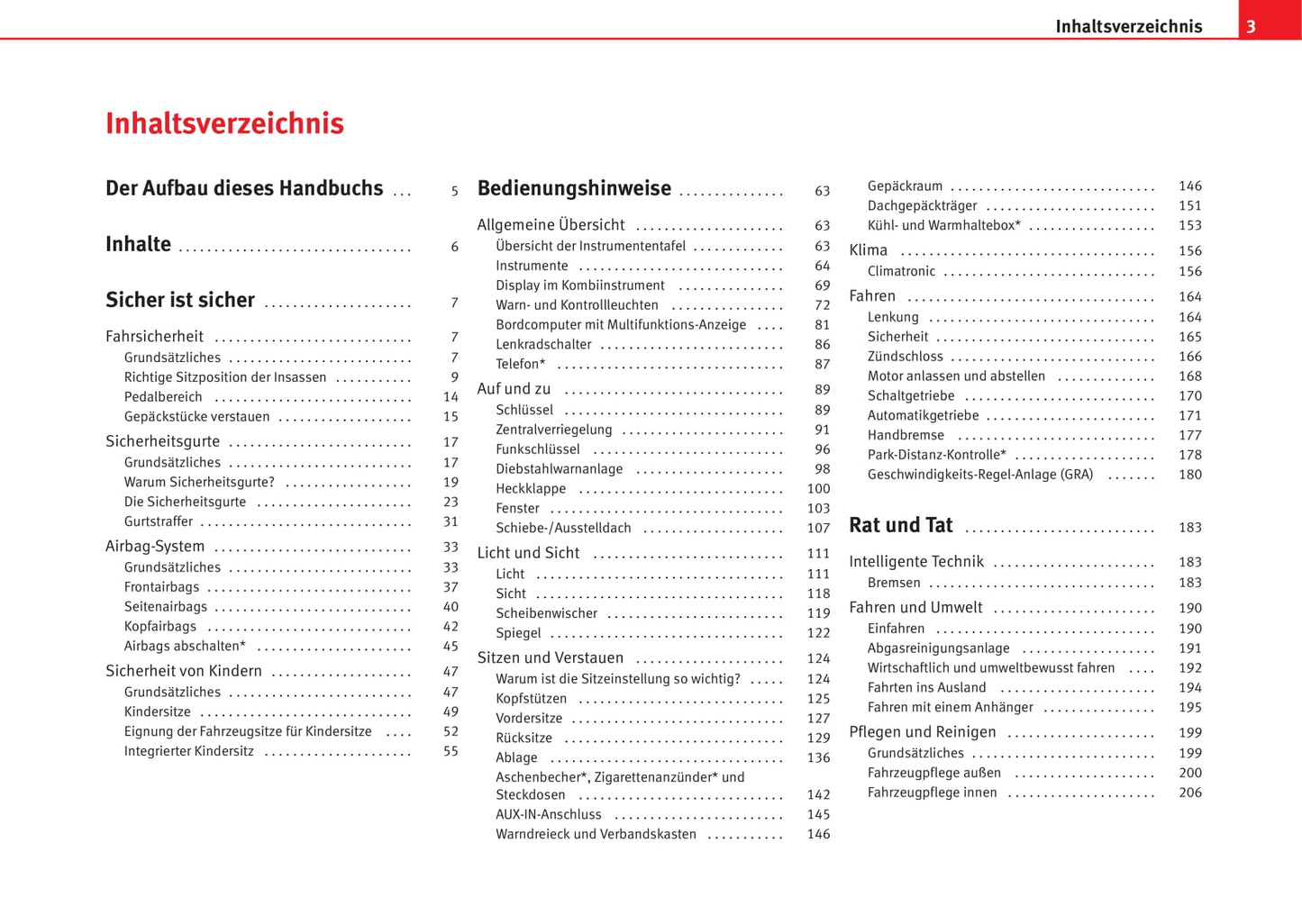 2009-2010 Seat Alhambra Owner's Manual | German