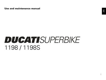 2009-2011 Ducati Superbike 1198/Superbike 1198s Bedienungsanleitung | Englisch