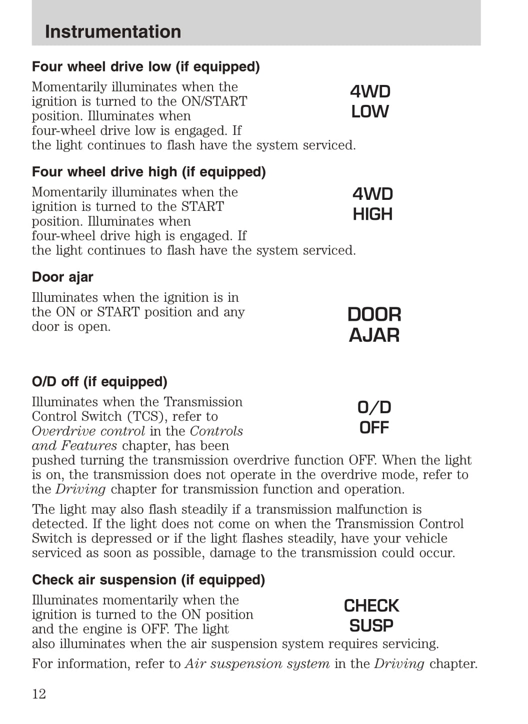 2001 Ford Explorer Owner's Manual | English