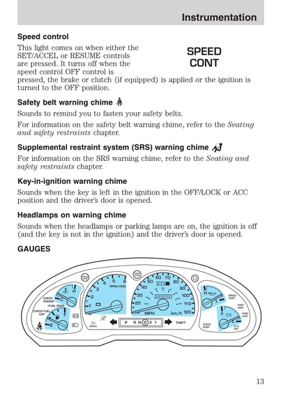 2001 Ford Explorer Owner's Manual | English