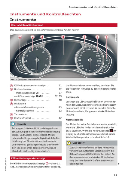 2014-2018 Audi A6 Bedienungsanleitung | Deutsch