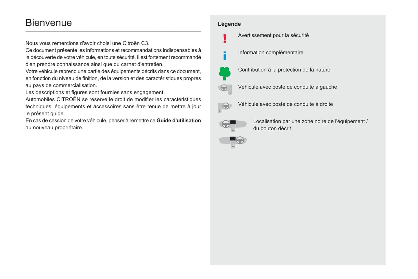 2020-2022 Citroën C3 Owner's Manual | French