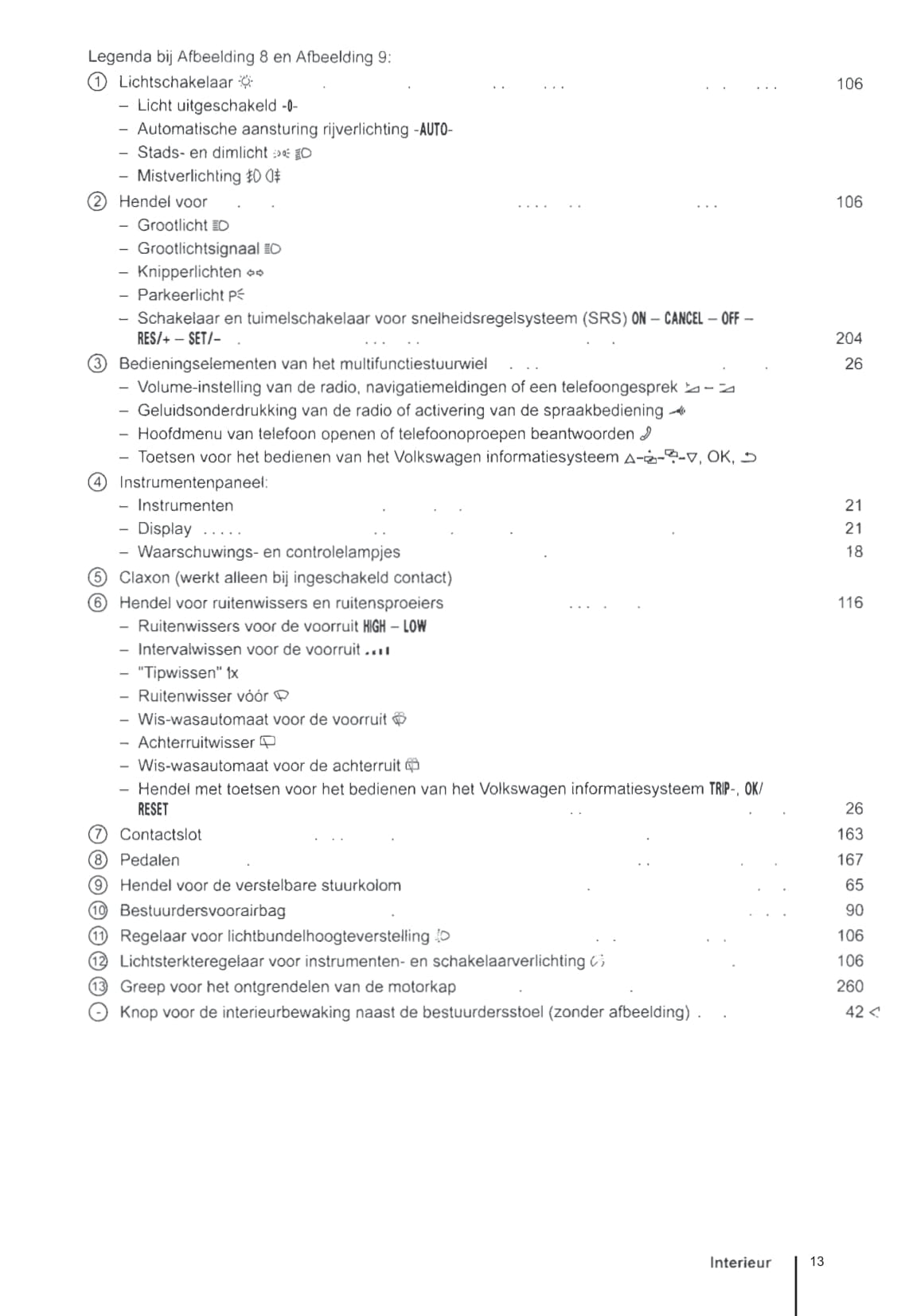 2009-2016 Volkswagen Caravelle/Transporter Owner's Manual | Dutch