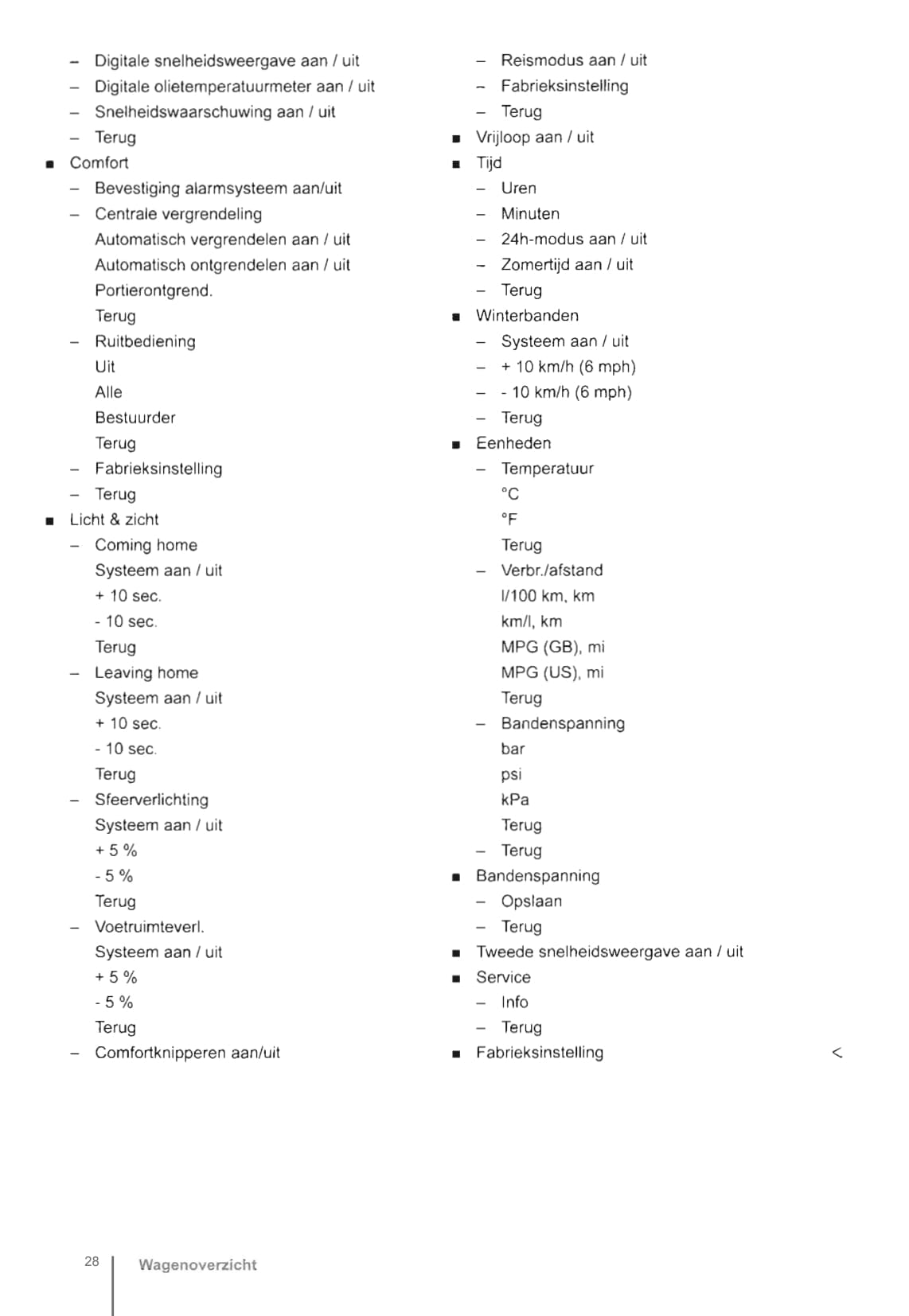 2009-2016 Volkswagen Caravelle/Transporter Owner's Manual | Dutch