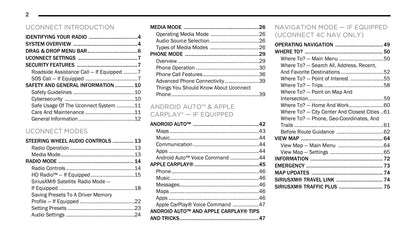 Uconnect Radio 8.4 Inch Display Owner's Manual