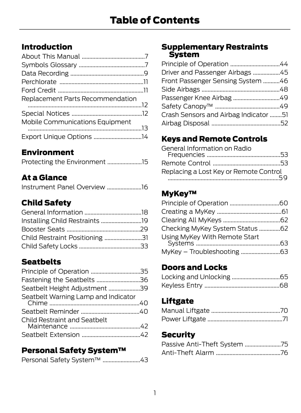 2019 Ford Exporer Owner's Manual | English