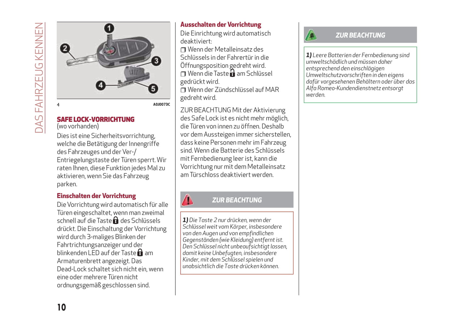 2016-2020 Alfa Romeo MiTo Bedienungsanleitung | Deutsch