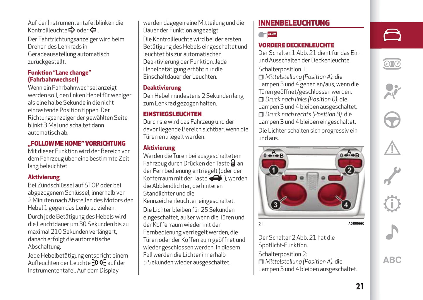 2016-2020 Alfa Romeo MiTo Bedienungsanleitung | Deutsch