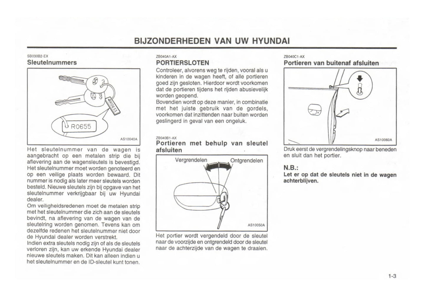 1999-2000 Hyundai Excel Bedienungsanleitung | Niederländisch