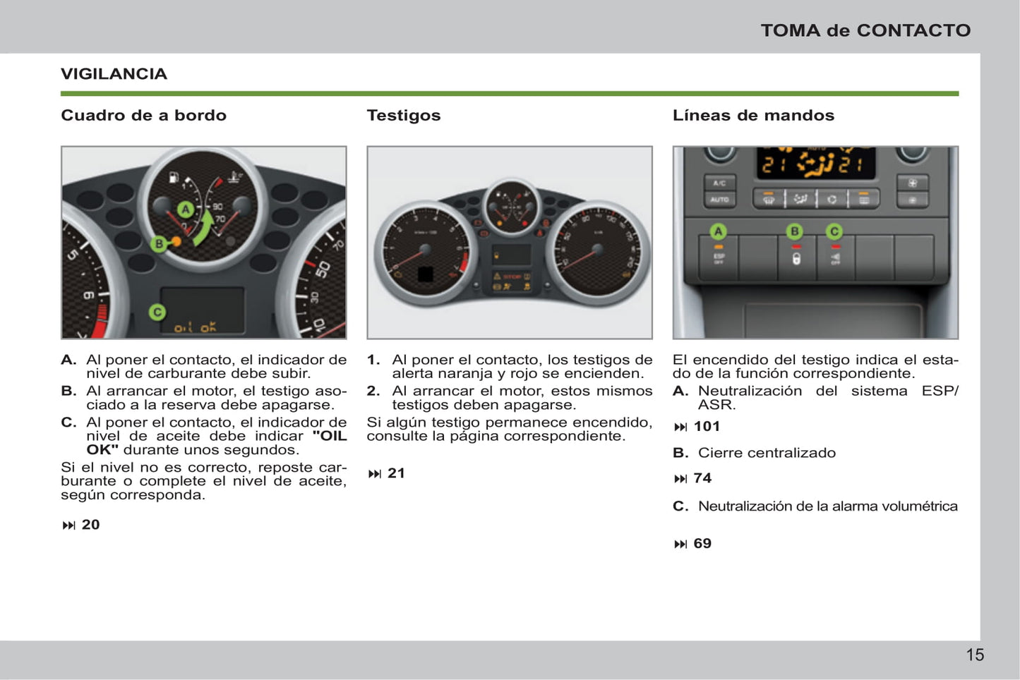 2014-2015 Peugeot 207 CC Bedienungsanleitung | Spanisch