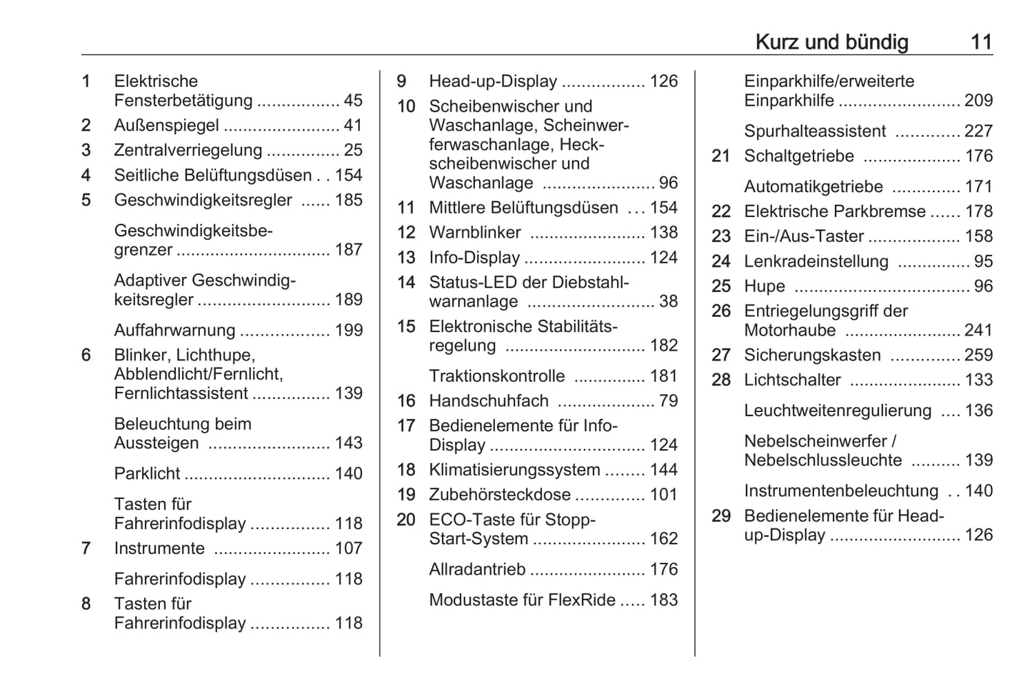 2020-2021 Opel Insignia/Insignia Grand Sport/Insignia Sports Tourer Owner's Manual | German