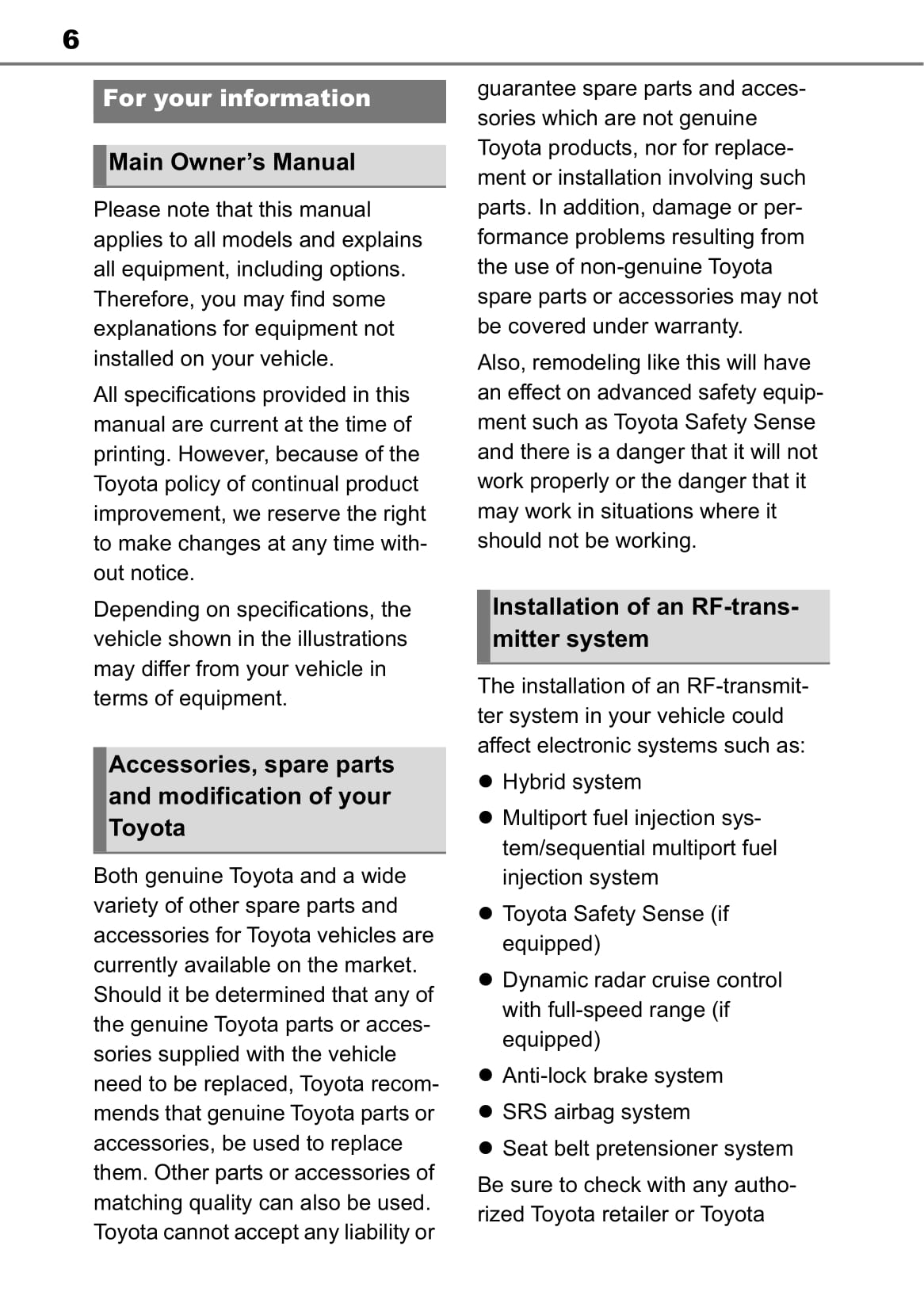2020-2021 Toyota Yaris Hybrid Owner's Manual | English