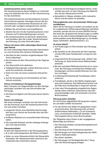 2020-2021 Skoda Fabia Owner's Manual | German