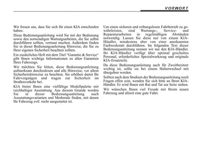 2008-2009 Kia Sportage Bedienungsanleitung | Deutsch