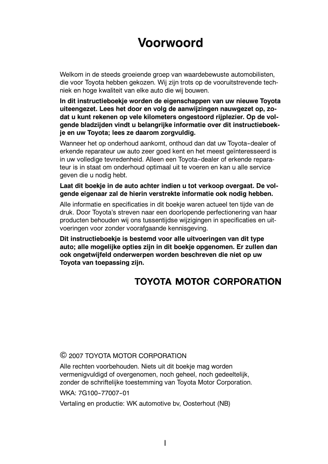 2007-2008 Toyota RAV4 Owner's Manual | Dutch