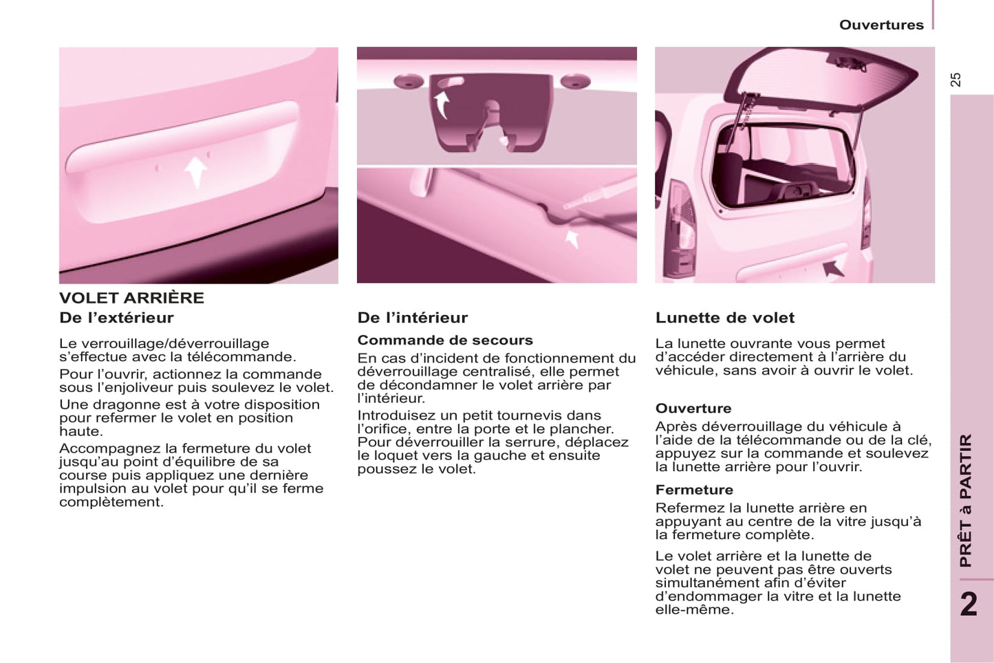 2013-2014 Peugeot Partner Owner's Manual | French