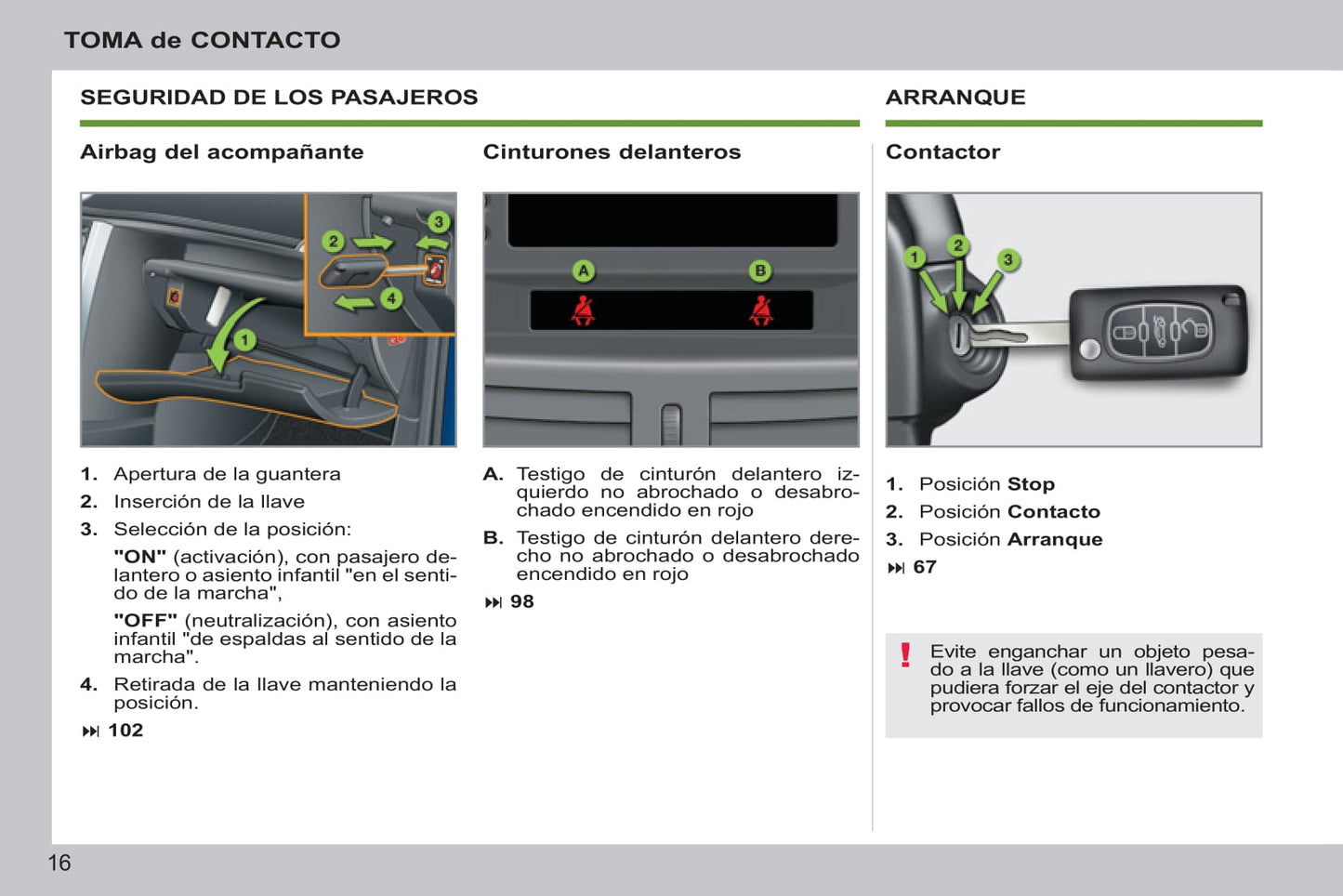 2011-2014 Peugeot 207 CC Owner's Manual | Spanish