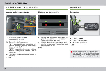 2011-2014 Peugeot 207 CC Owner's Manual | Spanish