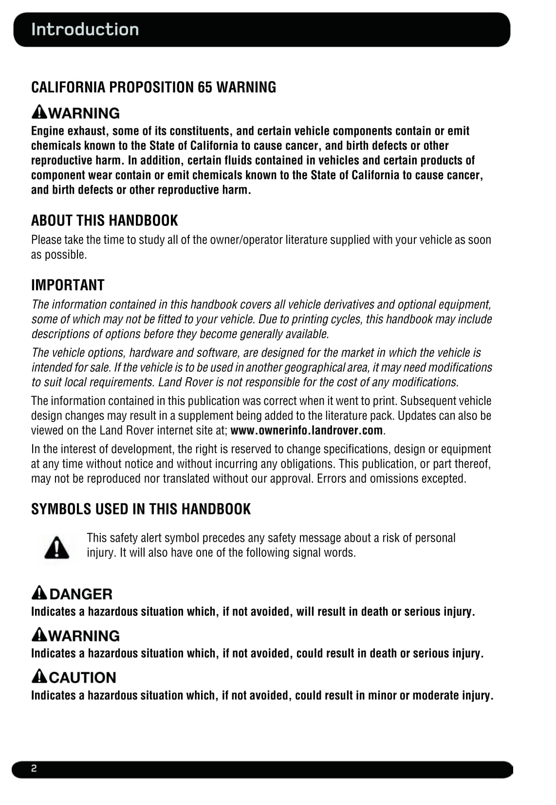 2012 Land Rover Discovery Owner's Manual | English