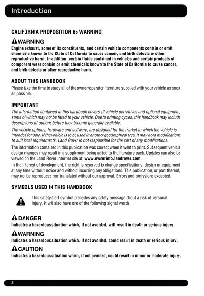 2012 Land Rover Discovery Owner's Manual | English