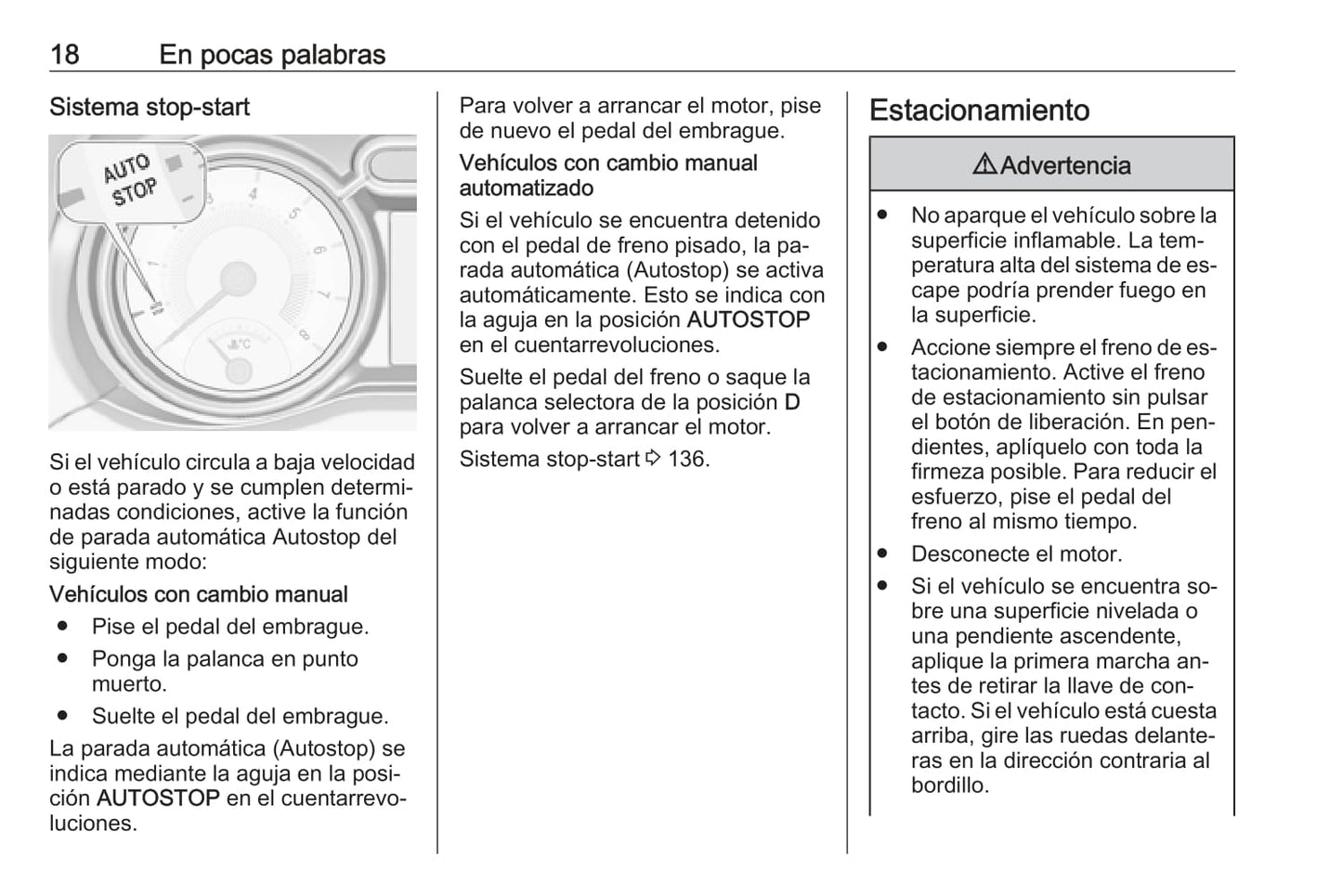 2016 Opel Adam Owner's Manual | Spanish