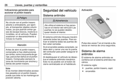 2016 Opel Adam Owner's Manual | Spanish