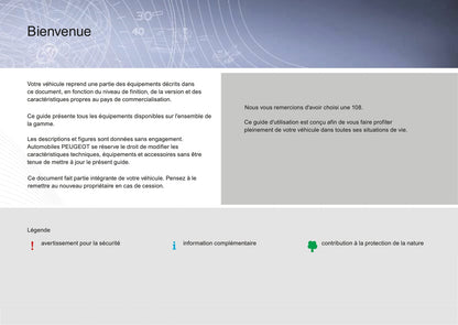 2016-2018 Peugeot 108 Bedienungsanleitung | Französisch