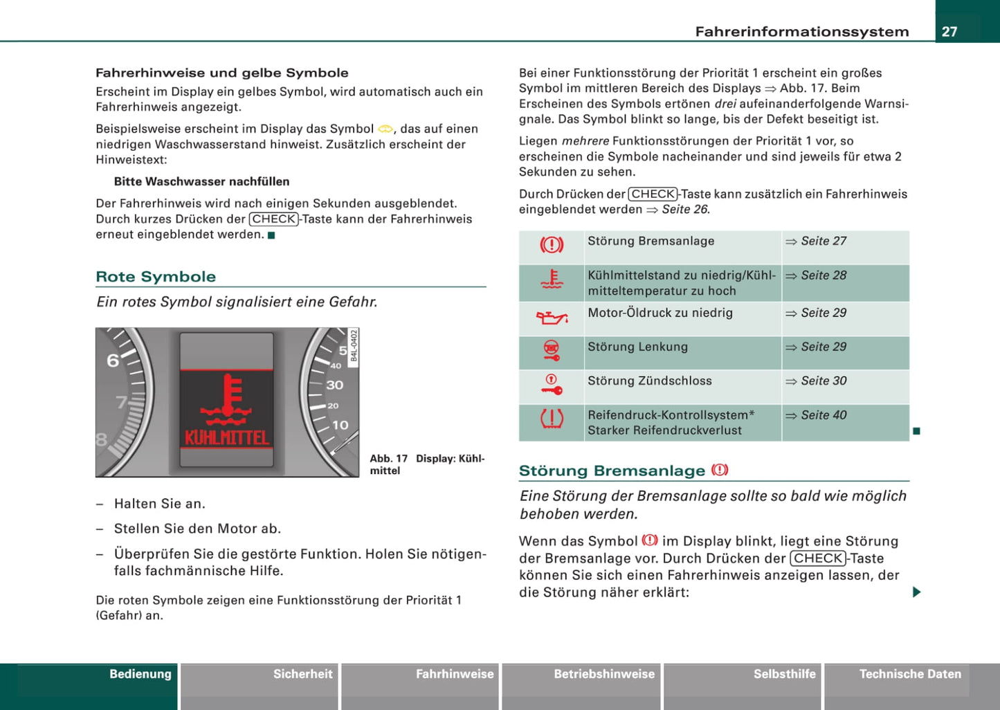 2006-2009 Audi Q7 Bedienungsanleitung | Deutsch