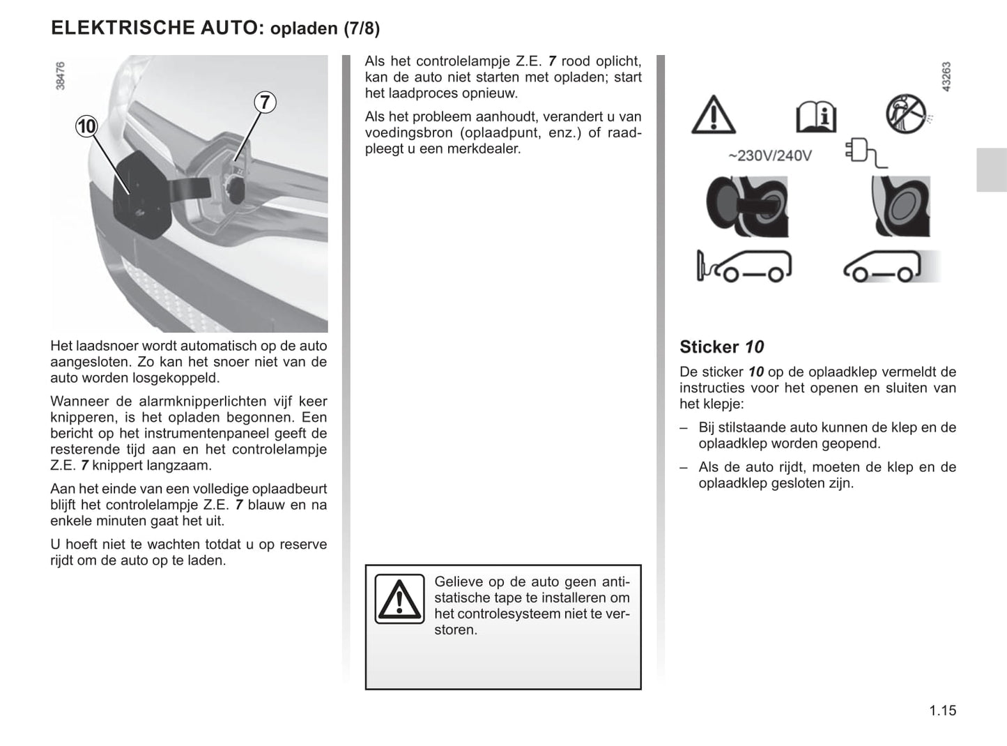 2019-2020 Renault Kangoo Z.E. Owner's Manual | Dutch