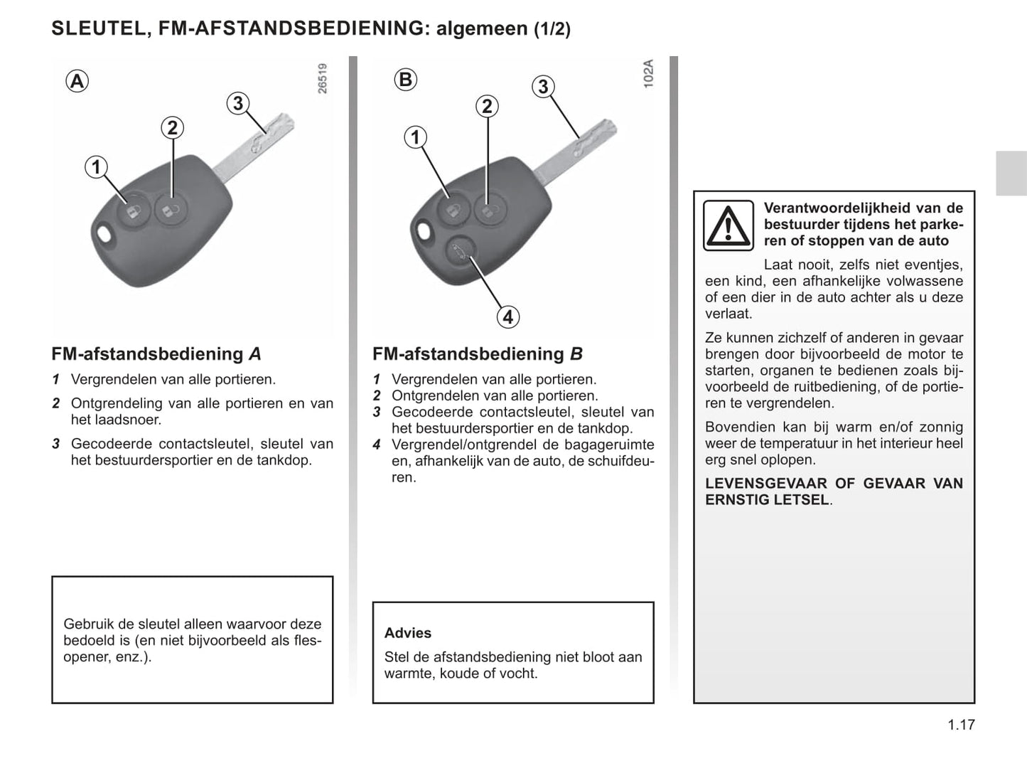 2019-2020 Renault Kangoo Z.E. Owner's Manual | Dutch