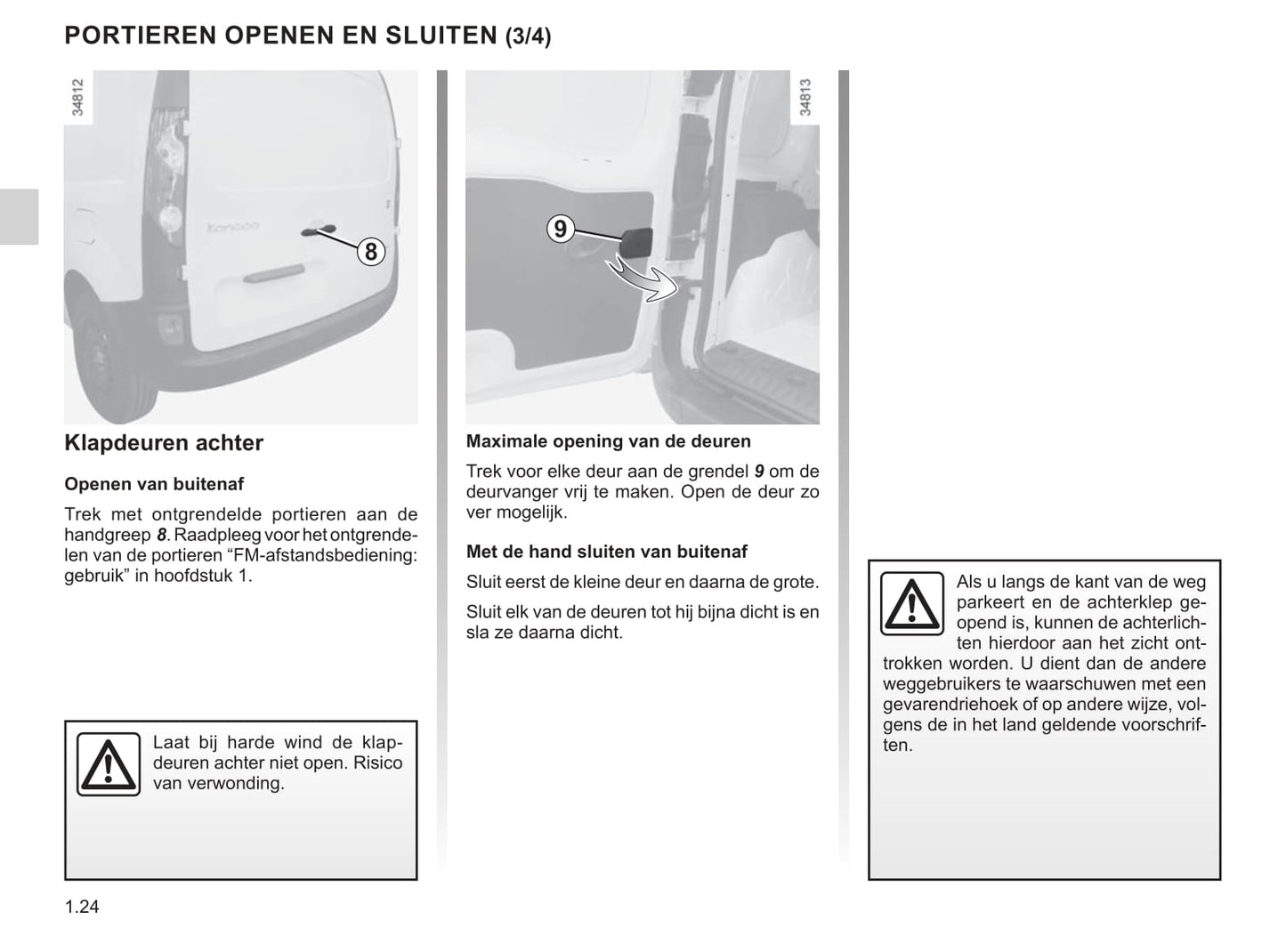 2019-2020 Renault Kangoo Z.E. Owner's Manual | Dutch