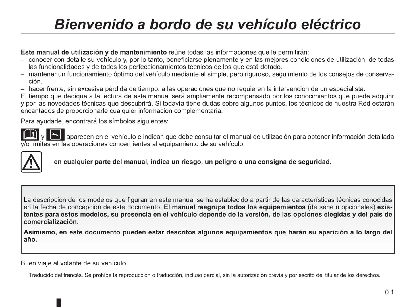 2018-2019 Renault Twizy Owner's Manual | Spanish