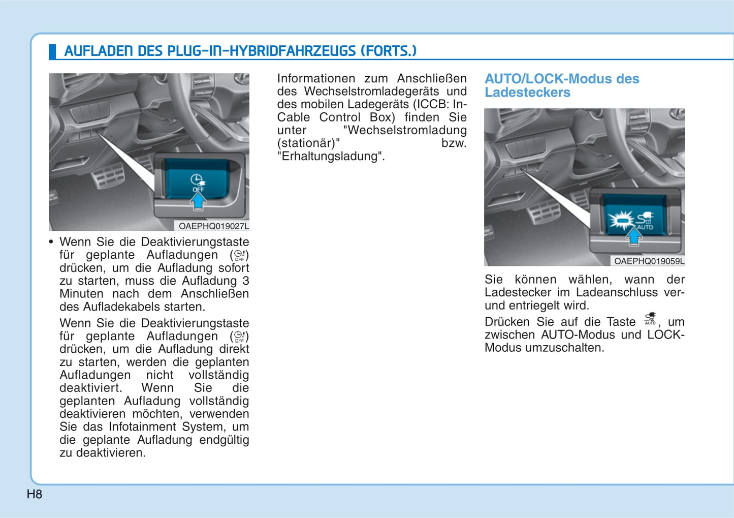 2019-2020 Hyundai Ioniq Hybrid Owner's Manual | German