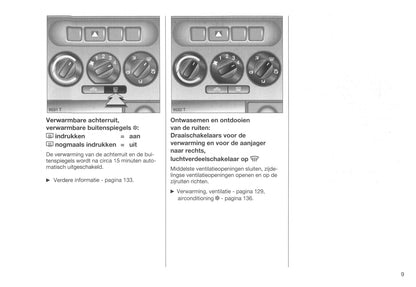 1999-2001 Opel Zafira Owner's Manual | Dutch