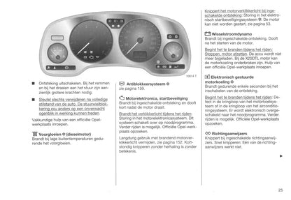 1999-2001 Opel Zafira Owner's Manual | Dutch